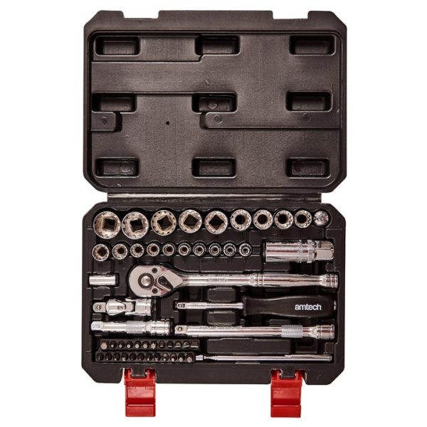 52 Piece 12 point socket set