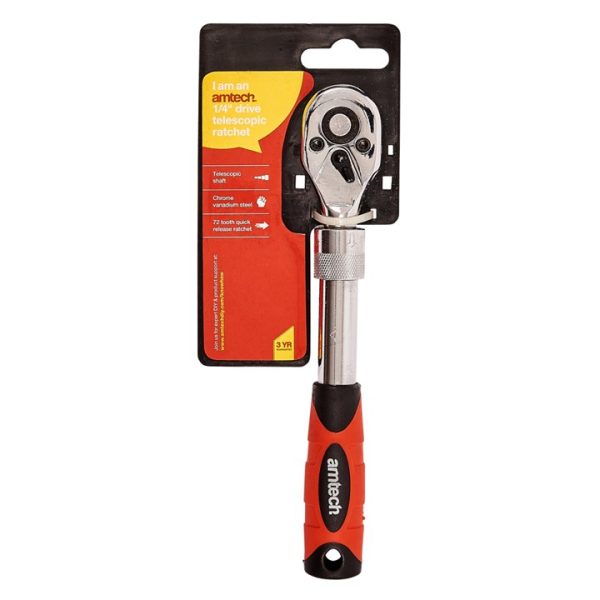 6mm (1/4") Heavy duty telescopic ratchet