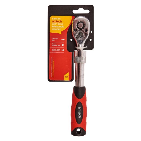 9.5mm (3/8") Heavy duty telescopic ratchet