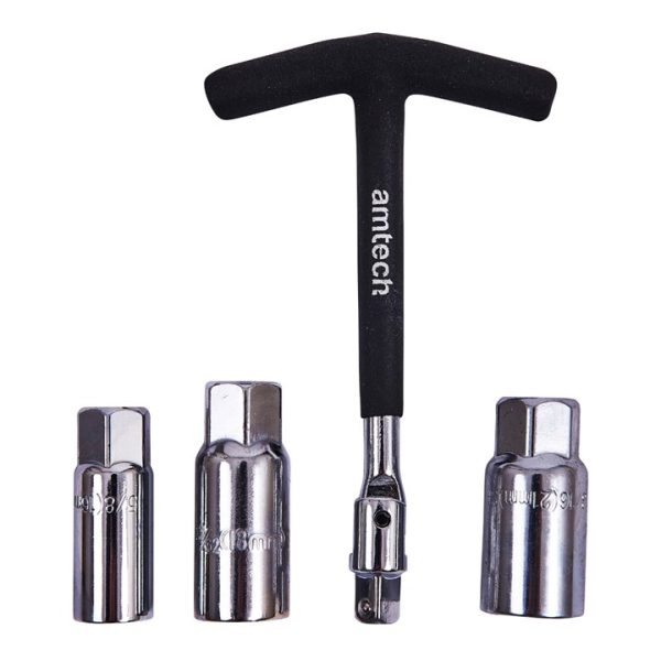 4 Piece T-bar spark plug wrench set