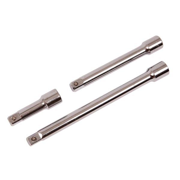 3 Piece 13mm (1/2") short extension bar set