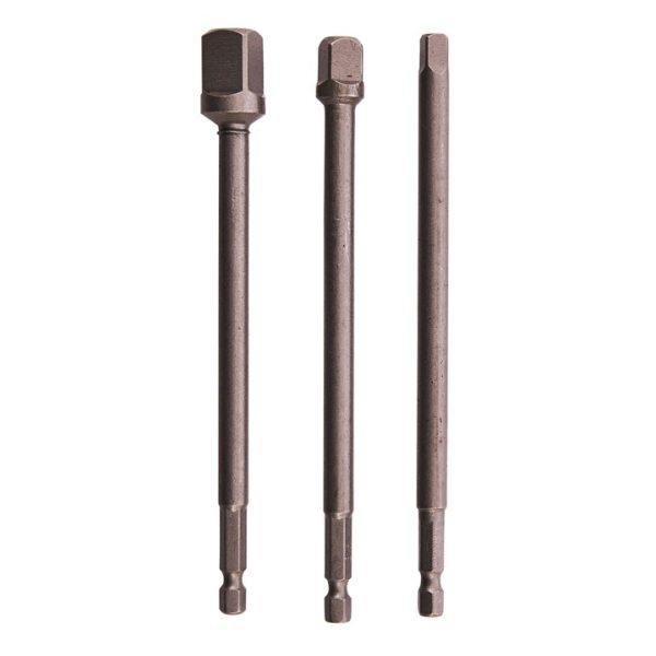 3 Piece 150mm 1/4" hex extension adapter set