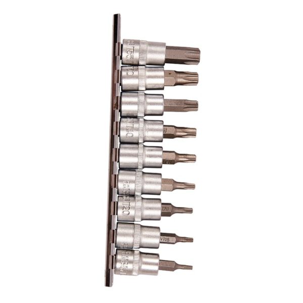 10 Piece 9.5mm (3/8") Torx socket set