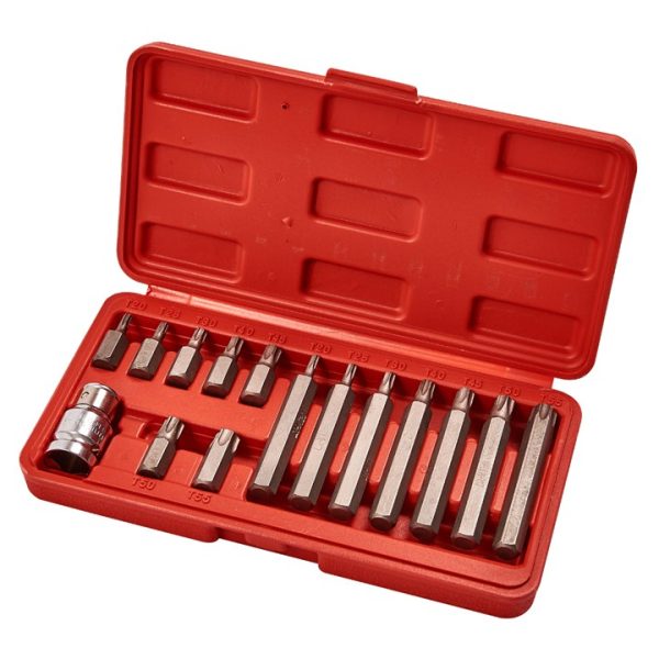 15 Piece torque bit and socket set