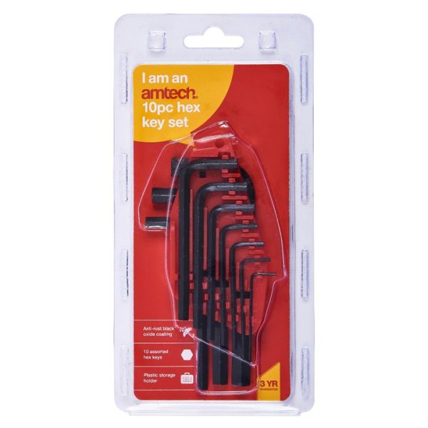 10 Piece hex key set