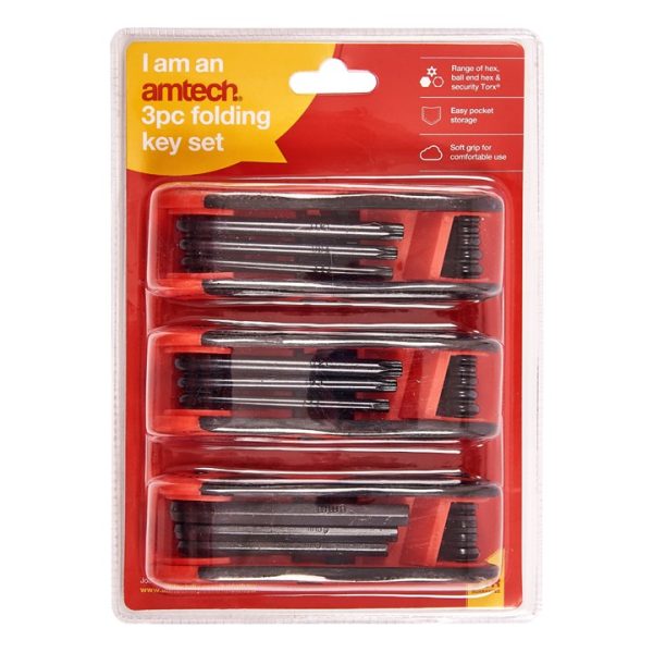 3 Piece folding key set