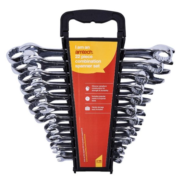 22 piece combination spanner set