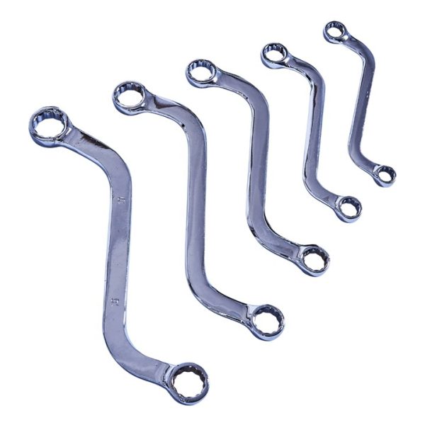 5 Piece S-shaped spanner set