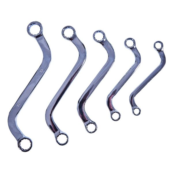 5 Piece S-shaped spanner set