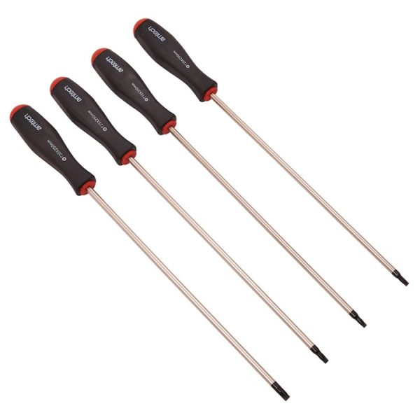 4 Piece long reach Torx screwdriver set