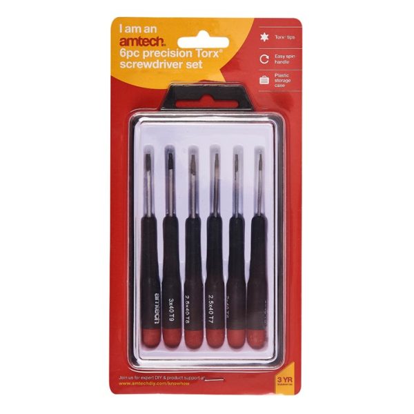 6 Piece precision Torx screwdriver set