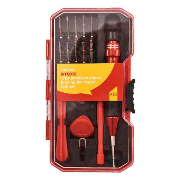 17 Piece precision phone and computer repair tool set