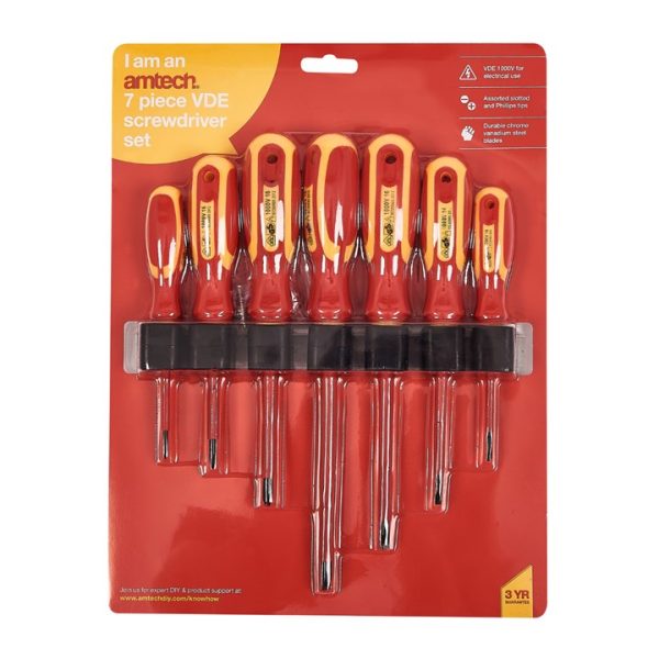 7 Piece VDE electrical screwdriver set