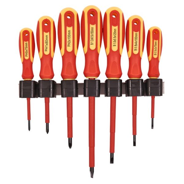 7 Piece VDE electrical screwdriver set