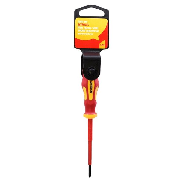 75mm Pozidriv VDE 1000V electrical screwdriver with PZ 0 tip