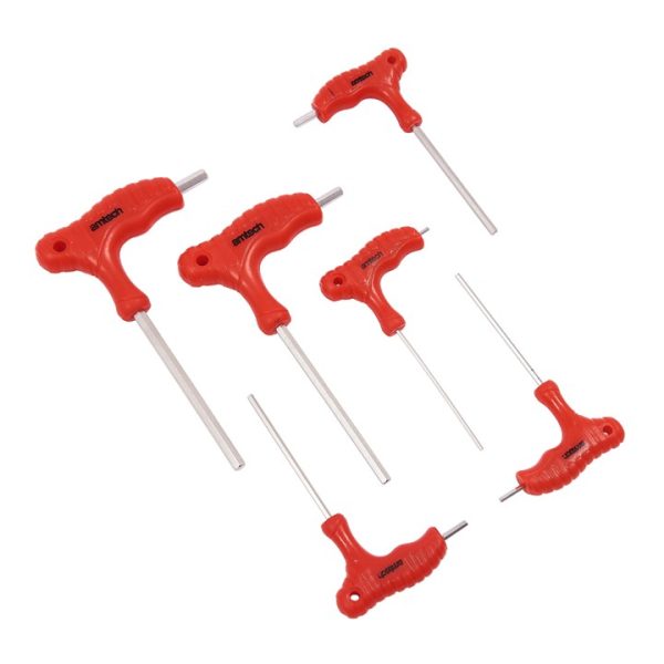 6 Piece T-handle hex key set