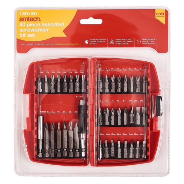 40 Piece screwdriver bit set