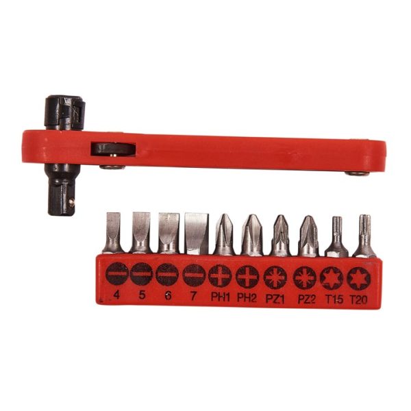 11 Piece offset ratchet screwdriver set