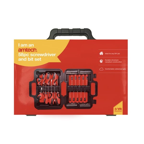 58 Piece screwdriver and bit set