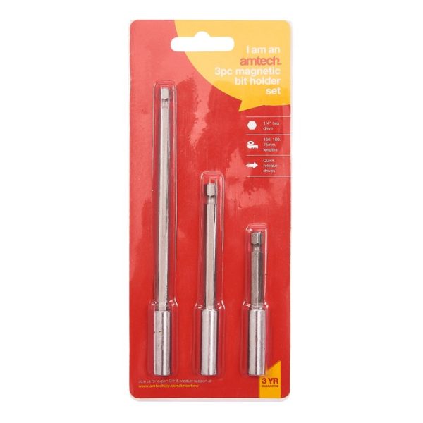 3 Piece magnetic bit holder set