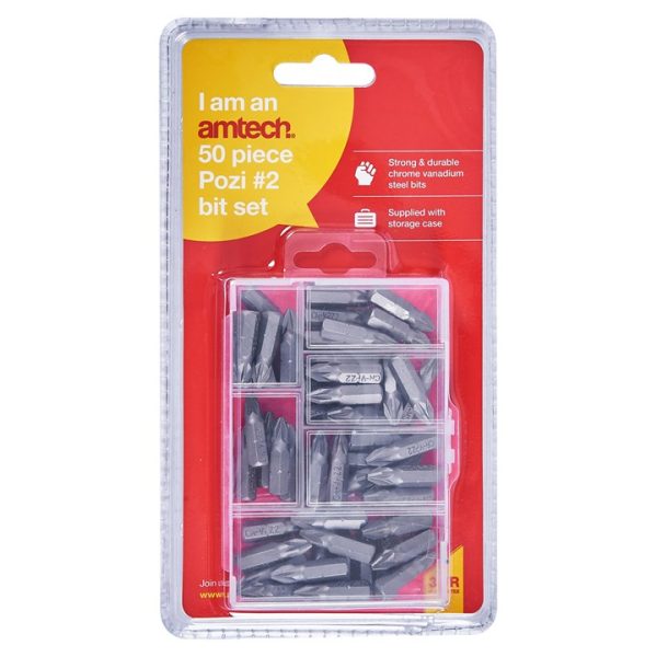 50 Piece No.2 Pozi drive bit set