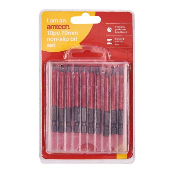 10 Piece 70mm non-slip bit set