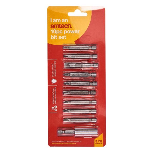 10 Piece power bit set