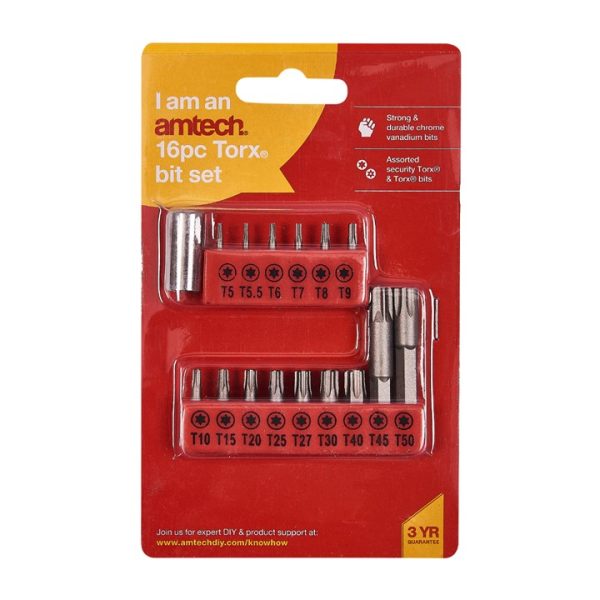 16 Piece Torx bit set