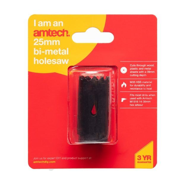 Amtech 25mm Bi-metal holesaw