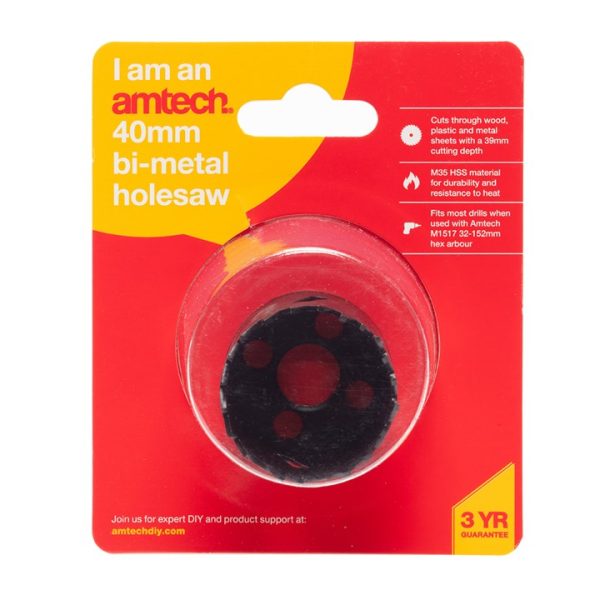 Amtech 40mm Bi-metal holesaw