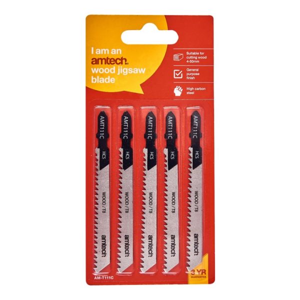 5 Piece wood jigsaw blade set (AMT111C)