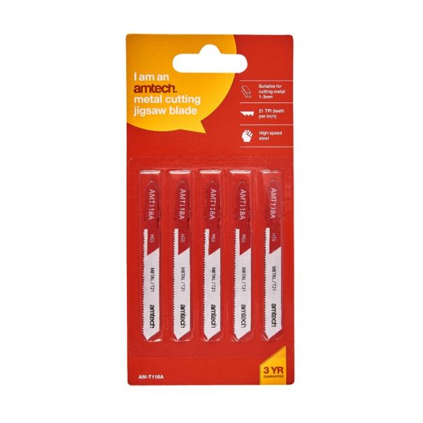 5 Piece metal jigsaw blade set (AMT118A)