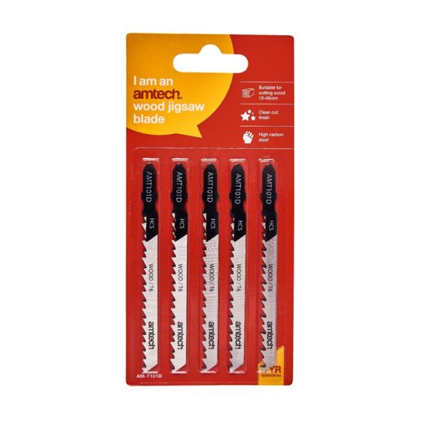 5 Piece wood jigsaw blade set (AMT101D)