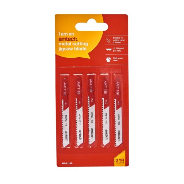 5 Piece metal jigsaw blade set (AMT118B)