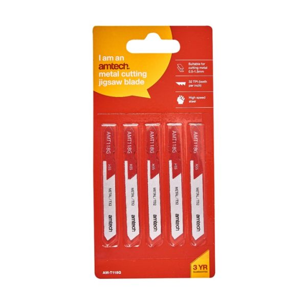 5 Piece metal jigsaw blade set (AMT118G )