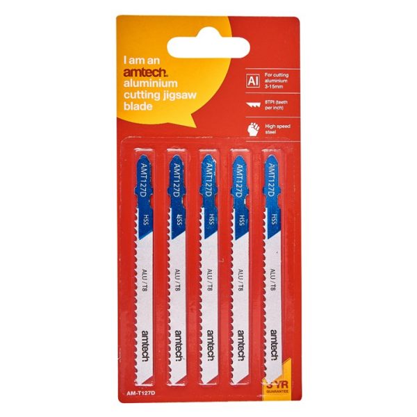 5 Piece aluminium jigsaw blade set (AMT127D)