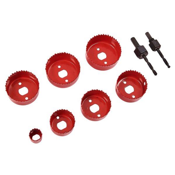 9 Piece heavy duty circular hole saw set