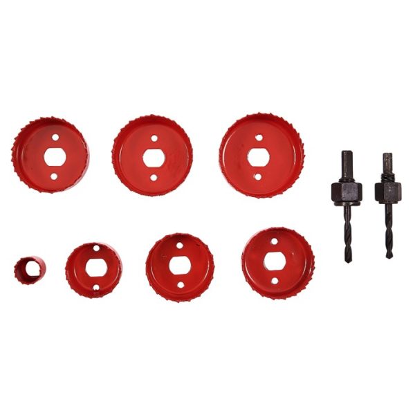 9 Piece heavy duty circular hole saw set