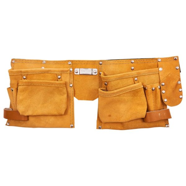 11 Pocket heavy duty leather tool belt