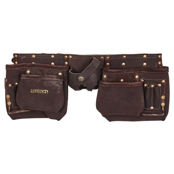 12 Pocket heavy duty leather tool belt