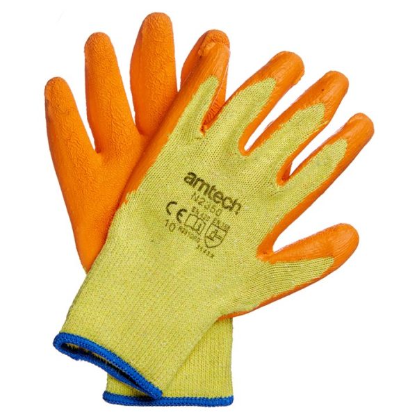 XL (Size 10) Latex palm coated gloves