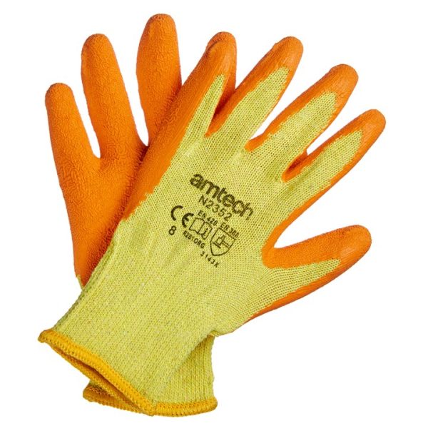 Medium (Size 8) Latex palm coated gloves