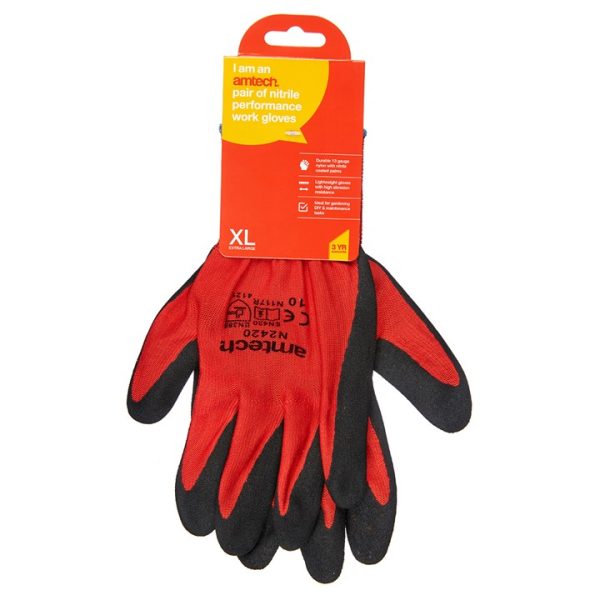 XL (Size 10) Nitrile performance work gloves