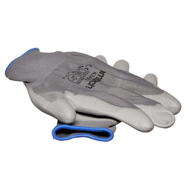 XL (Size 10) Light duty polyurethane-coated work gloves - grey