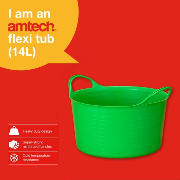 Amtech Green Flexi Tub (14L Capacity)