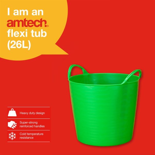 Amtech Green Flexi Tub (26L Capacity)