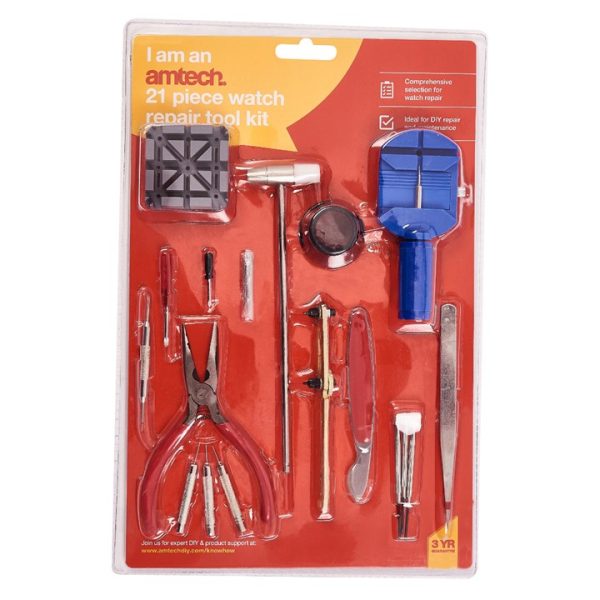 21 Piece watch repair tool kit