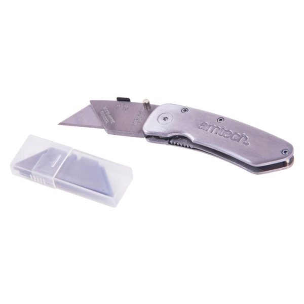 Foldback stainless steel utility knife