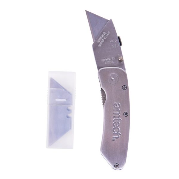 Foldback stainless steel utility knife