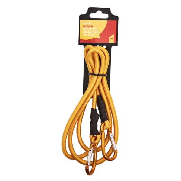 180cm (72") Bungee cord with spring loaded clips